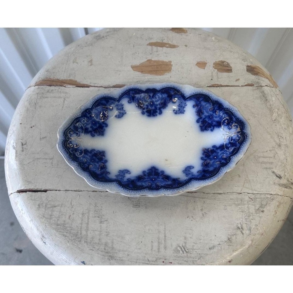 Georgia by Johnson Brothers Flow Blue Small Serving Bowl (309)
